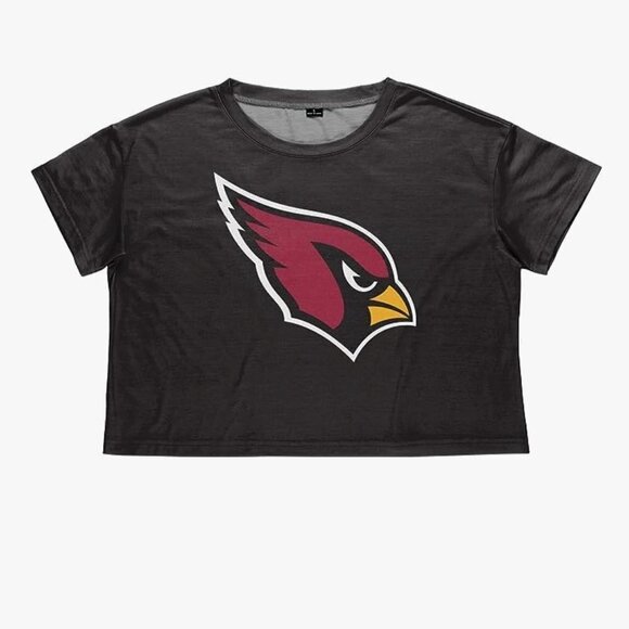 foco Women's NFL Arizona Cardinals Team Logo Ladies Crop Top Shirt - Picture 2 of 6
